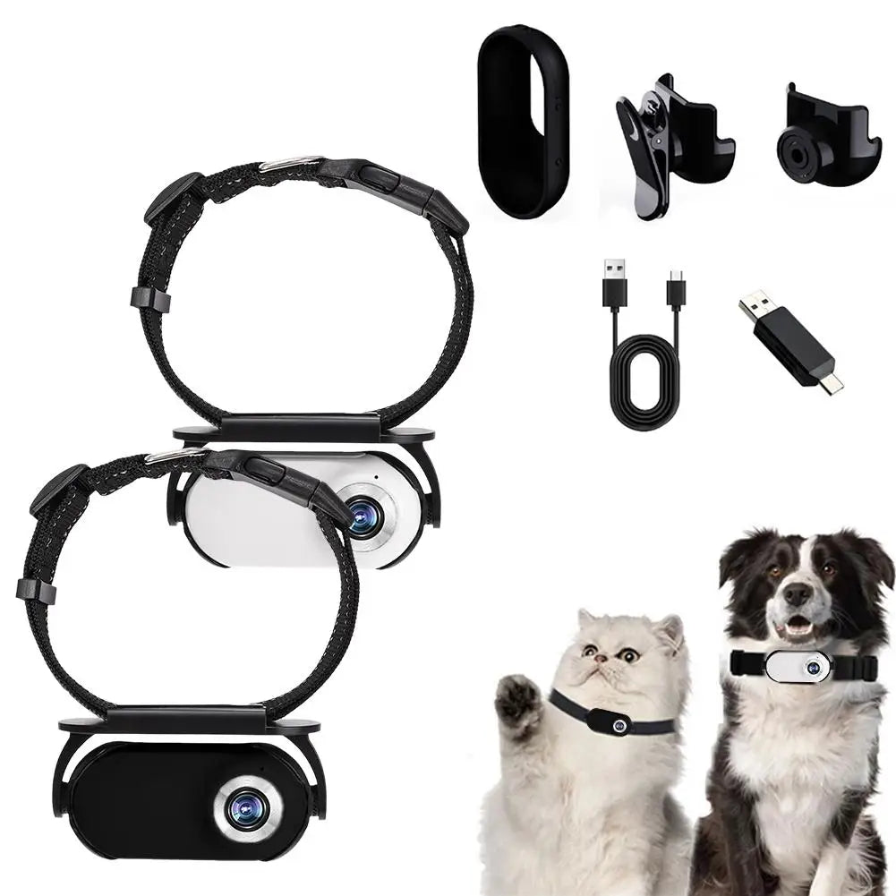 HD Pet Collar Camera – Mini Wearable Camera for Cats & Dogs